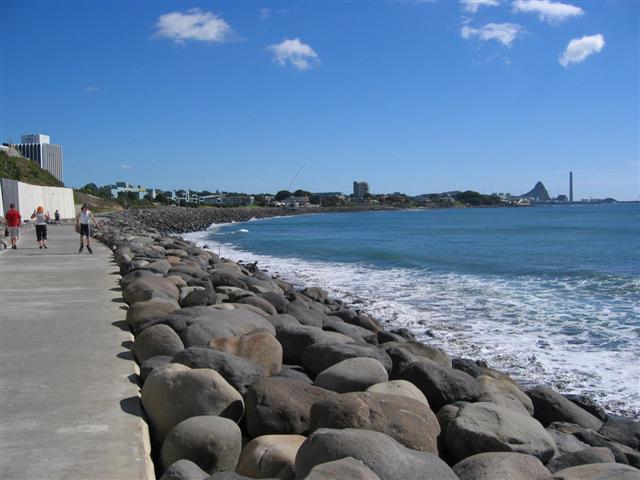 The coastal walkway beside the sea in New Plymouth.