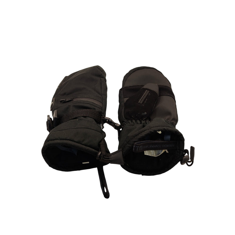 XTM Kids’ Ski & Snow Mittens – Medium / Approx. Age 8–10 – Black