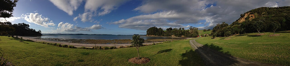 Scandrett Bay and the surrounding park landscape.