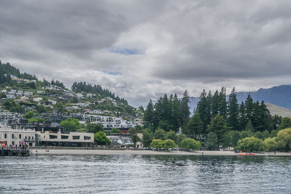 Queenstown waterfront beside Lake Wakatipu.