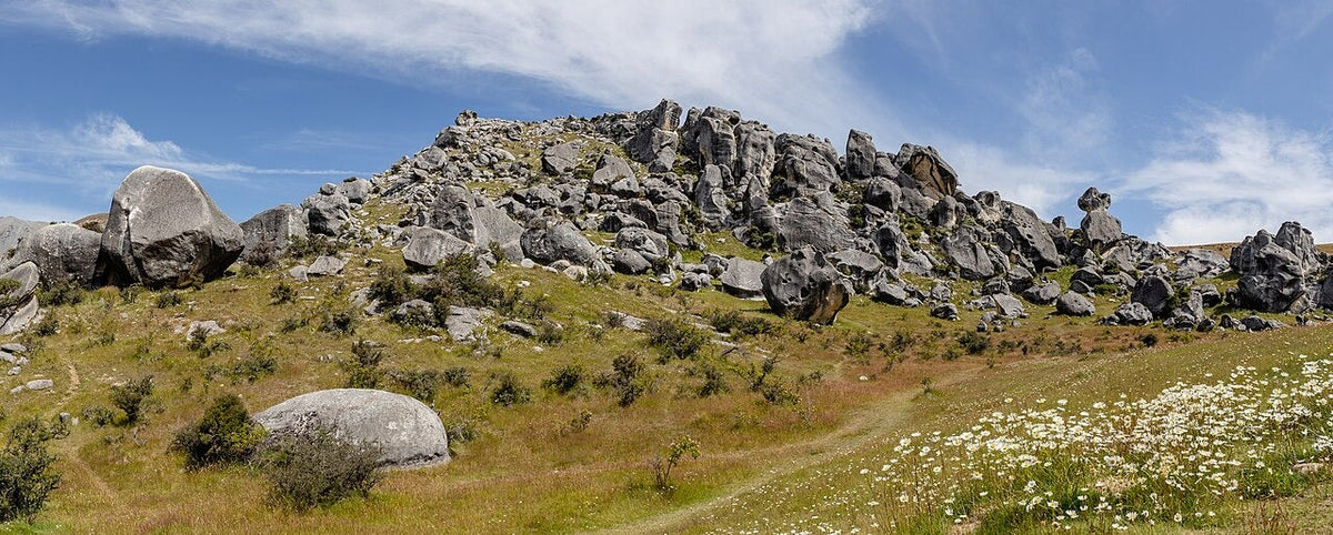 Limestone outcrops at Kura Tāwhiti / Castle Hill, Canterbury.