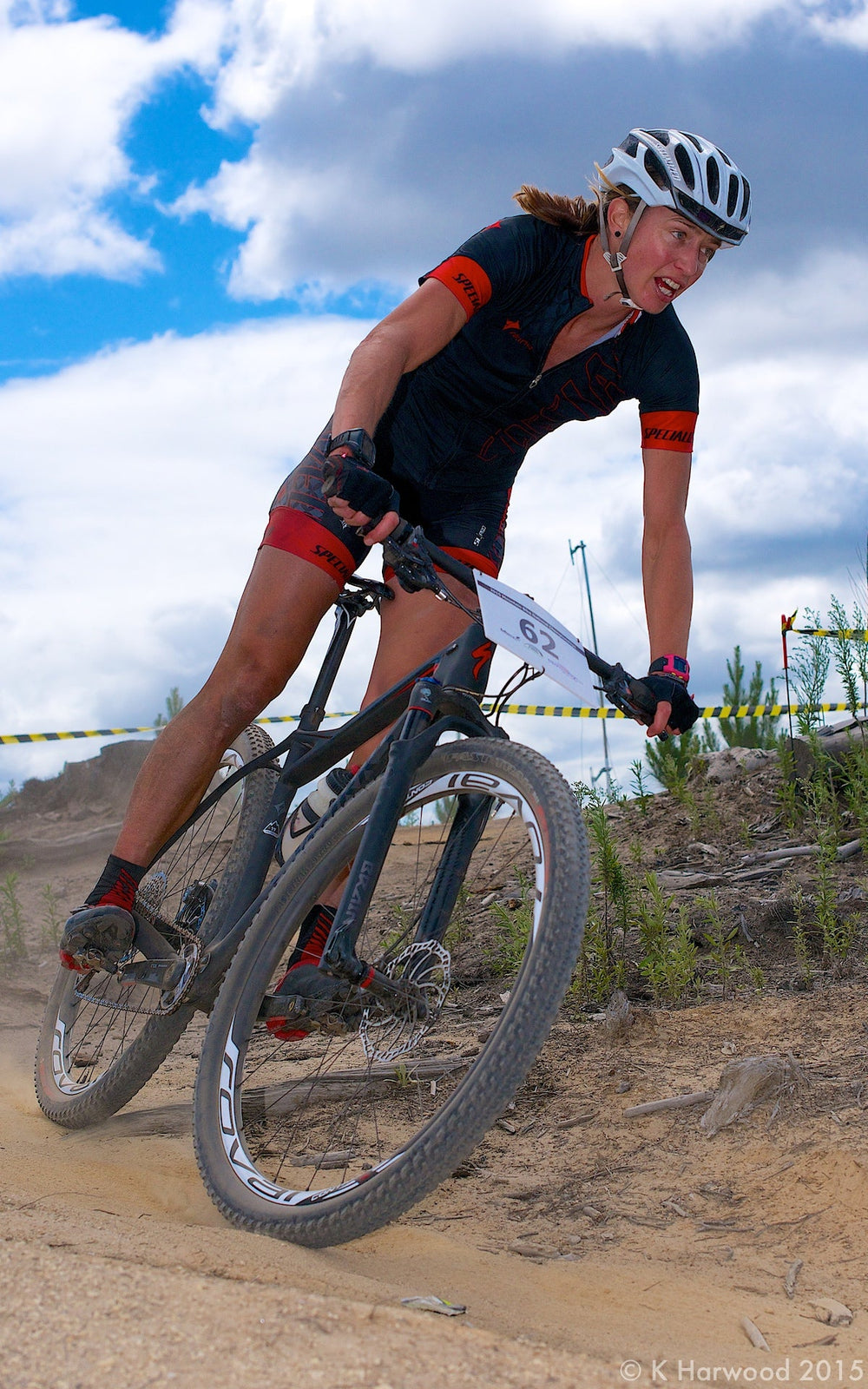 Karen Hanlen at the 2015 Mountain Bike Nationals in Rotorua; archive photograph, not the 2026 school event.