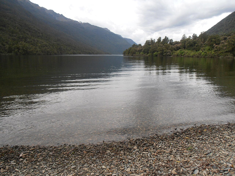 Archive landscape photograph of Lake Alabaster in Fiordland, one of the exercise locations.