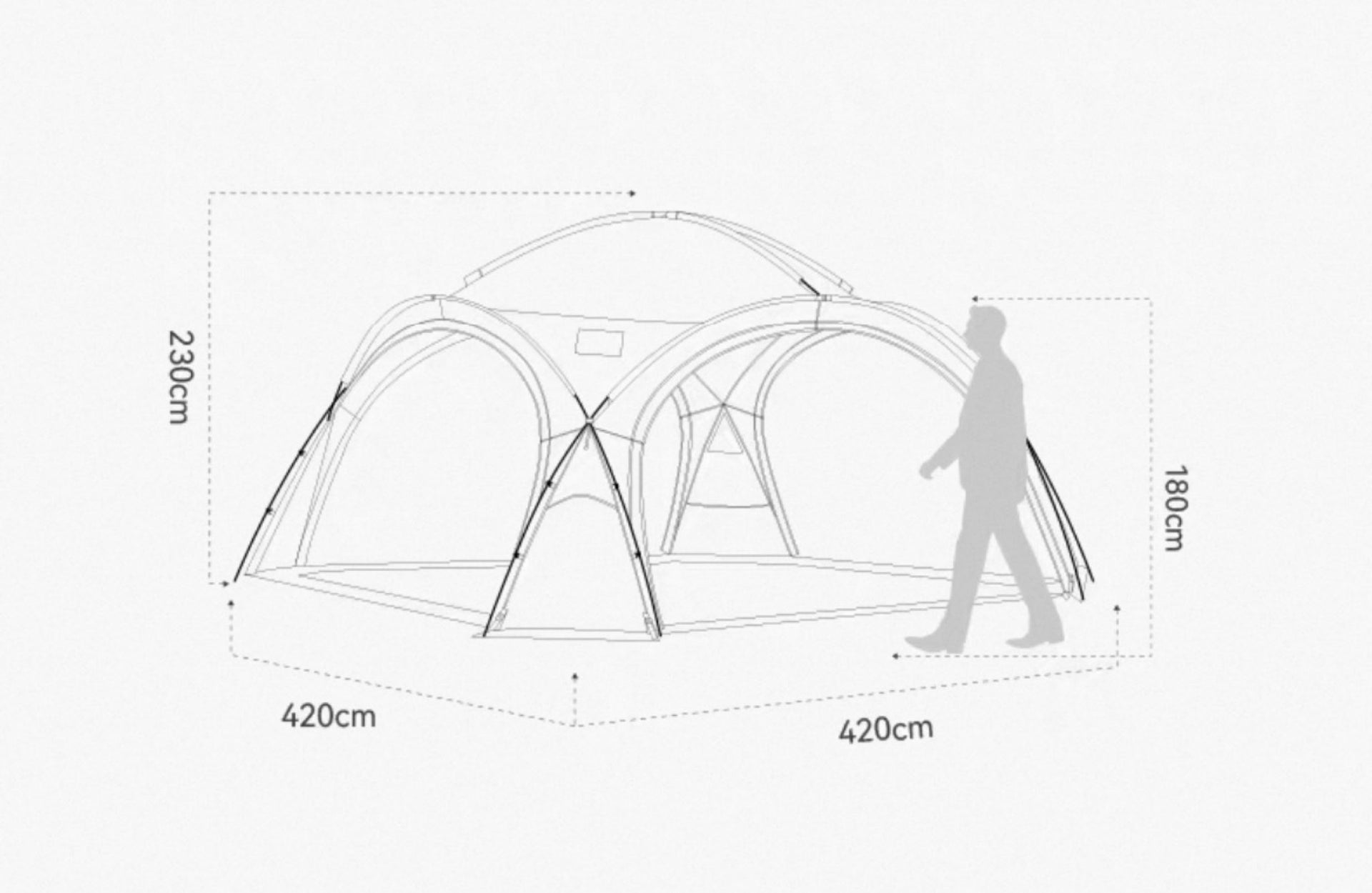 Large Family Camping Tent + Inner Room + Awning – Excellent Condition