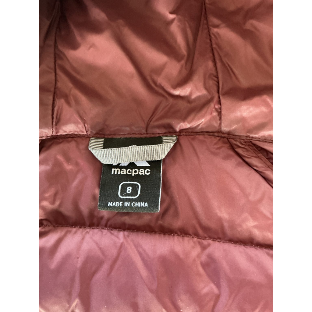 Macpac Uber Light Hooded Down Jacket Women's Size 8 – 650 Loft Down