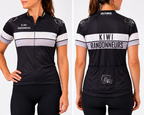 Kiwi Randonneurs Women's Cycling Jersey – Size 10 – Black/White Full Zip