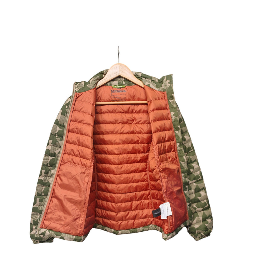 Kathmandu Duckdown 550 Jacket - Women's 8 - Green Geometric - actual item photo 6