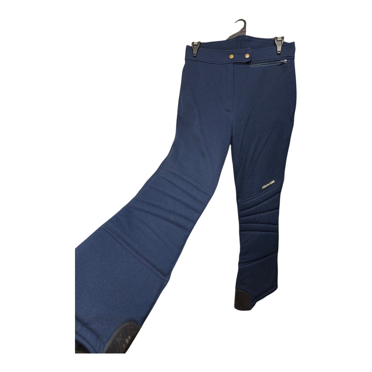 Roberta Tonini Vintage Knit Ski Pants - Labelled 44 - Navy - actual item photo 5