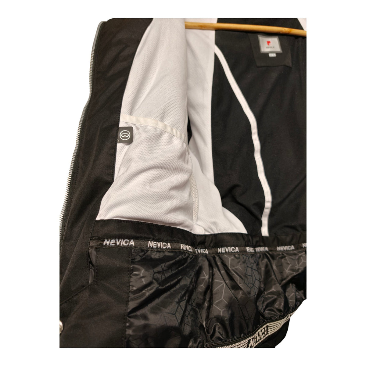 Nevica Hooded Snow Jacket - Women's UK 10 - Black and White - actual item photo 5