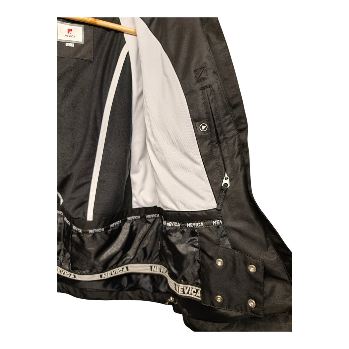 Nevica Hooded Snow Jacket - Women's UK 10 - Black and White - actual item photo 6