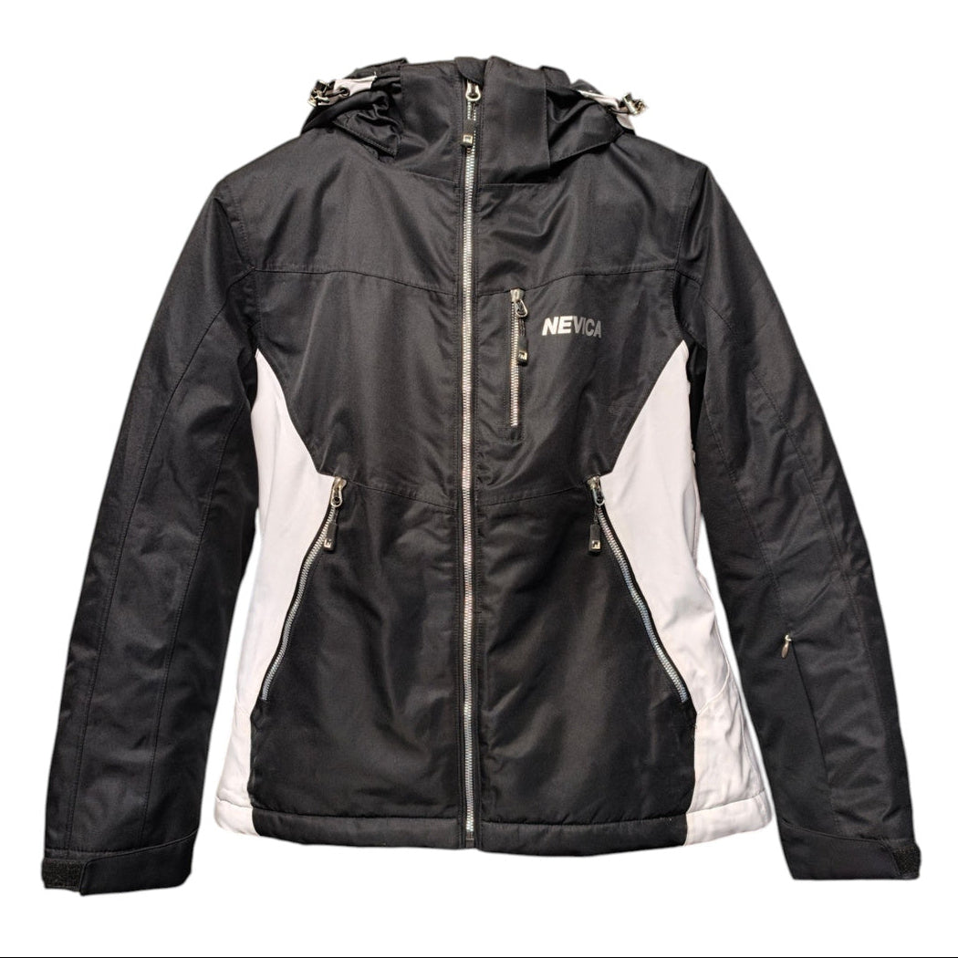 Nevica Hooded Snow Jacket - Women's UK 10 - Black and White - actual item photo 1