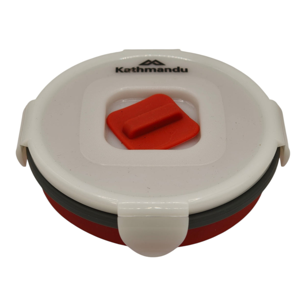 Kathmandu Collapsible Food Container with Clip Lid - Red - actual item photo 2