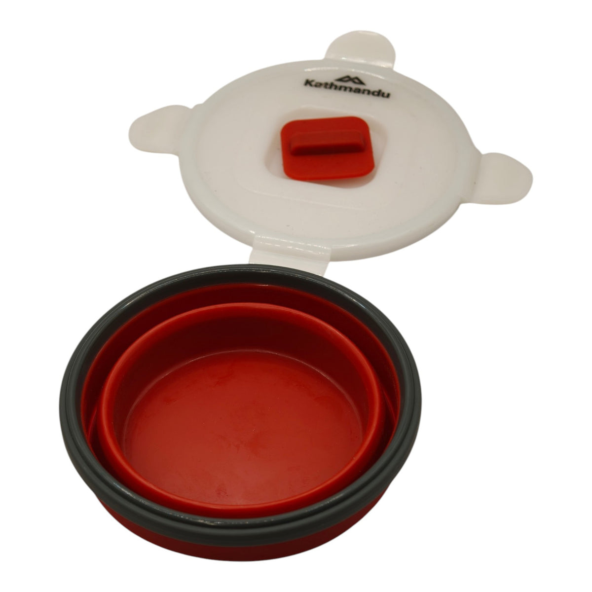 Kathmandu Collapsible Food Container with Clip Lid - Red - actual item photo 1