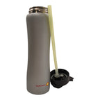 Nuromol Promotional Metal Drink Bottle with Straw Lid - Grey - actual item photo 2