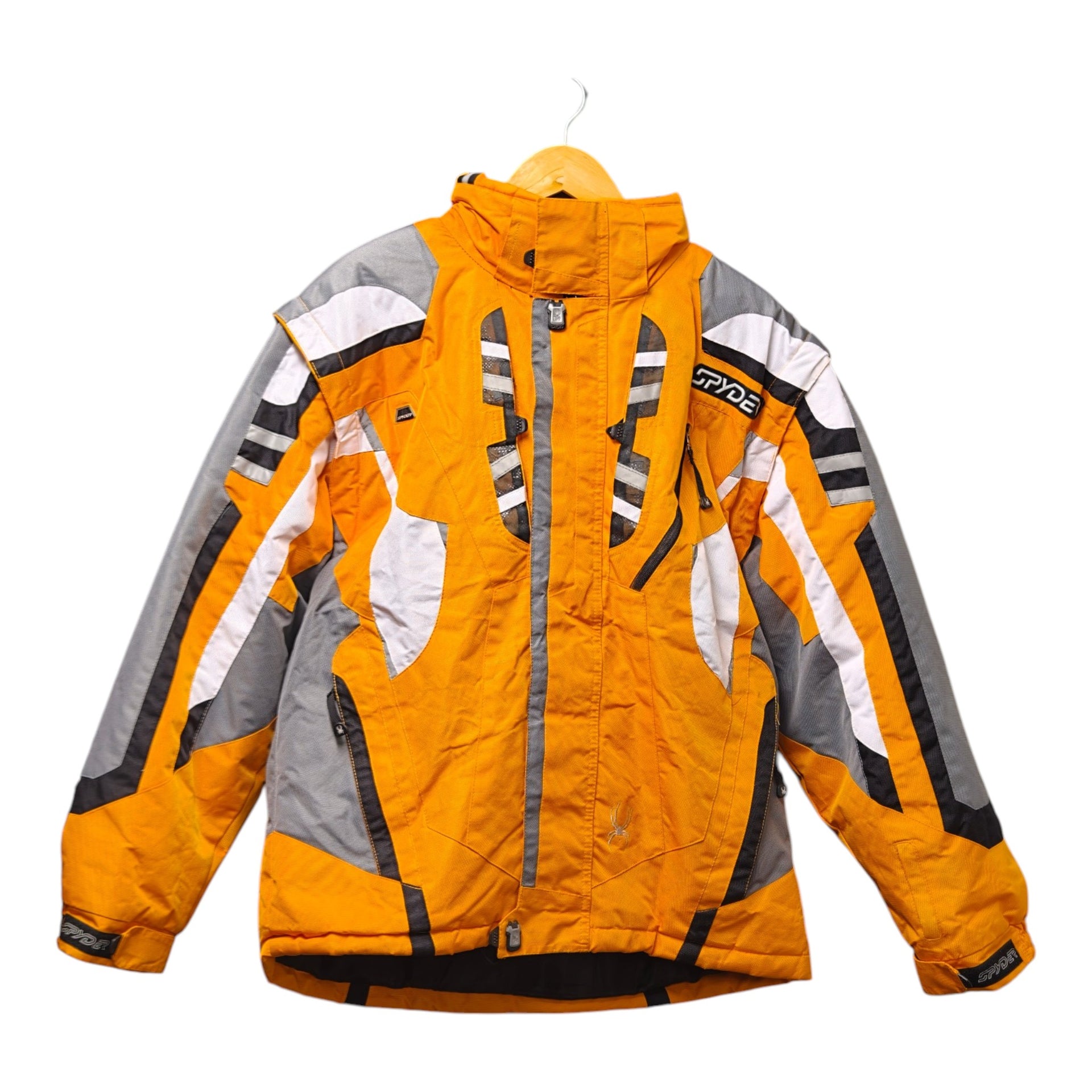 Spyder Ski Jacket – Men’s High Performance Snow Jacket – Orange/Grey - XL