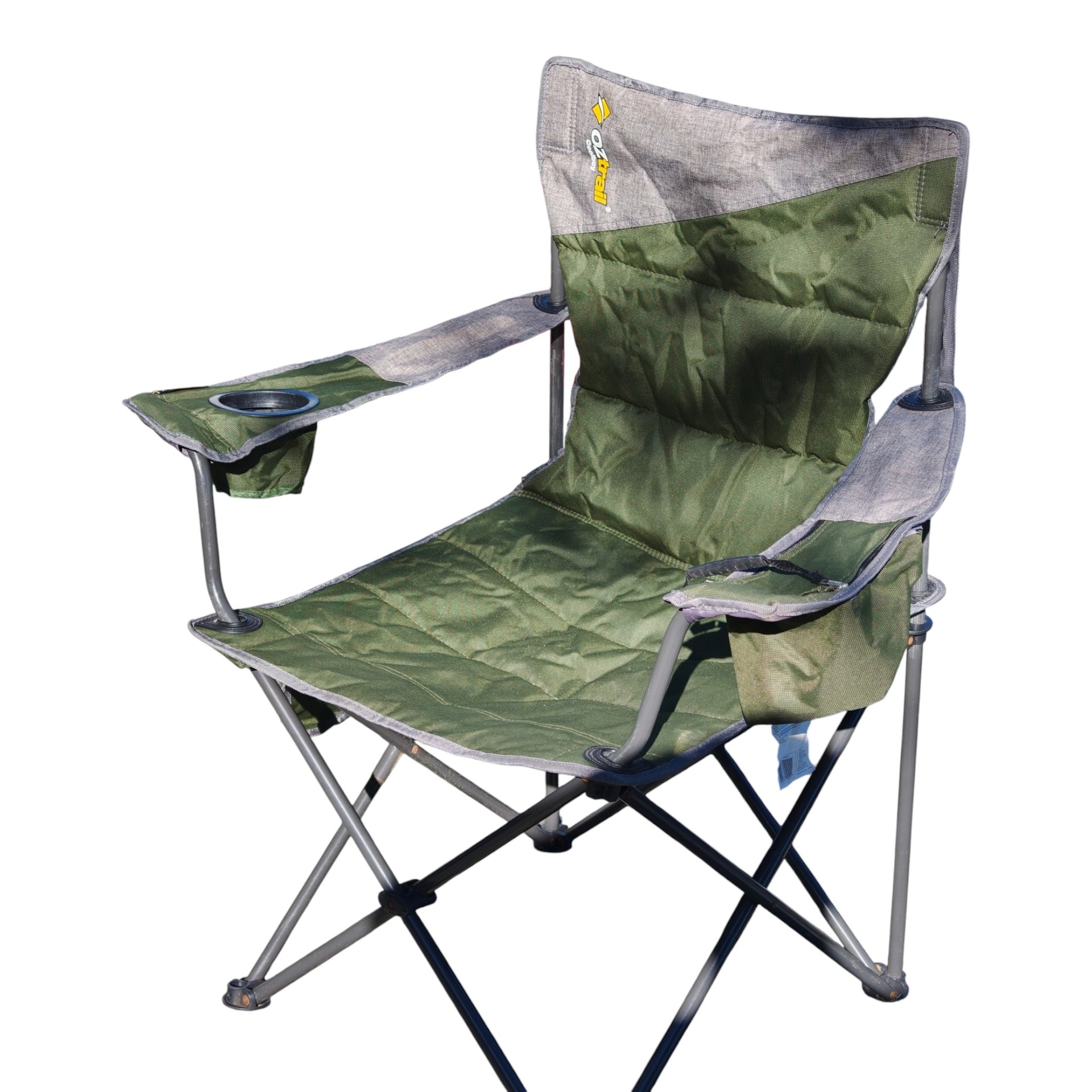 OZtrail Folding Camping Chair – Cup Holder & Storage Pocket