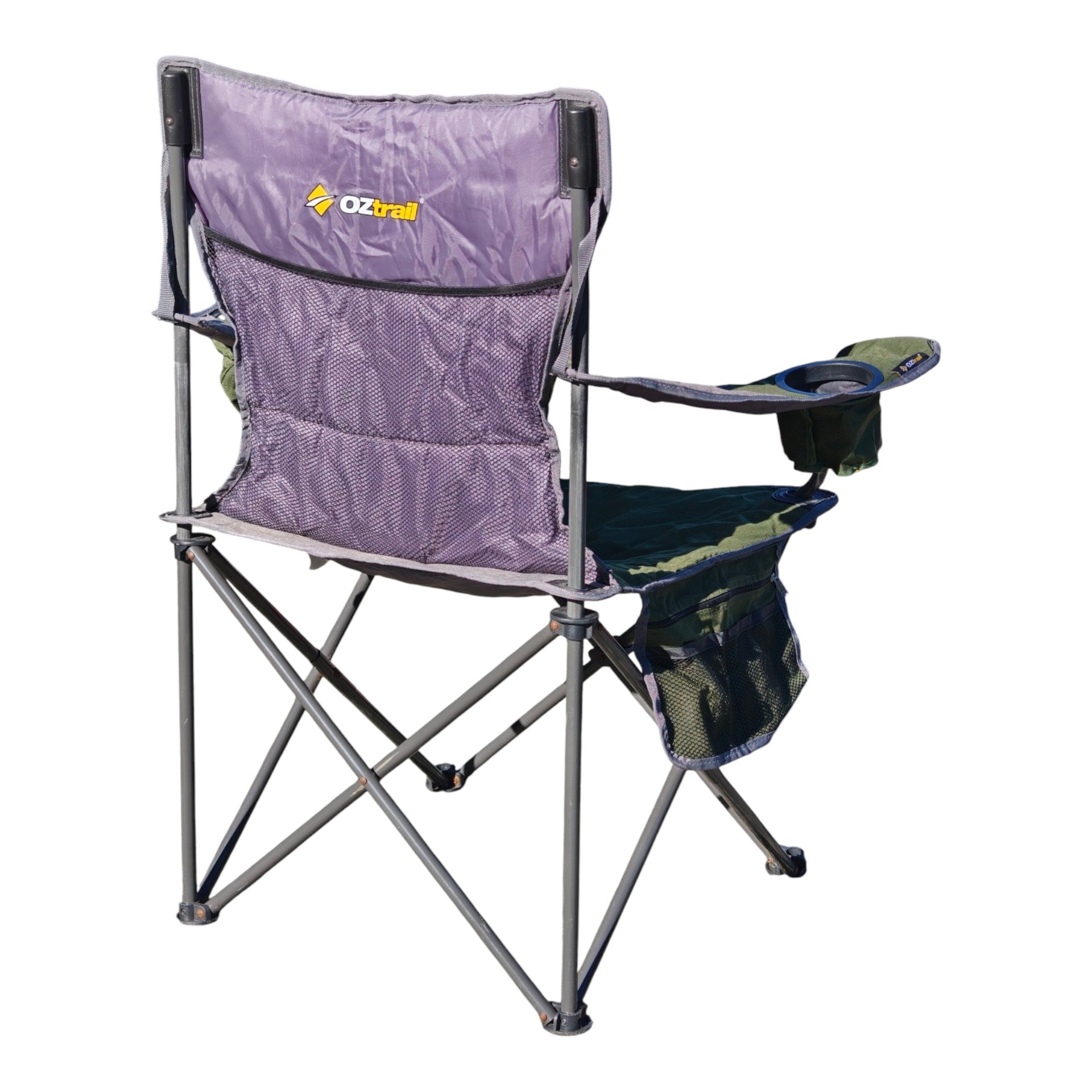 OZtrail Folding Camping Chair – Cup Holder & Storage Pocket