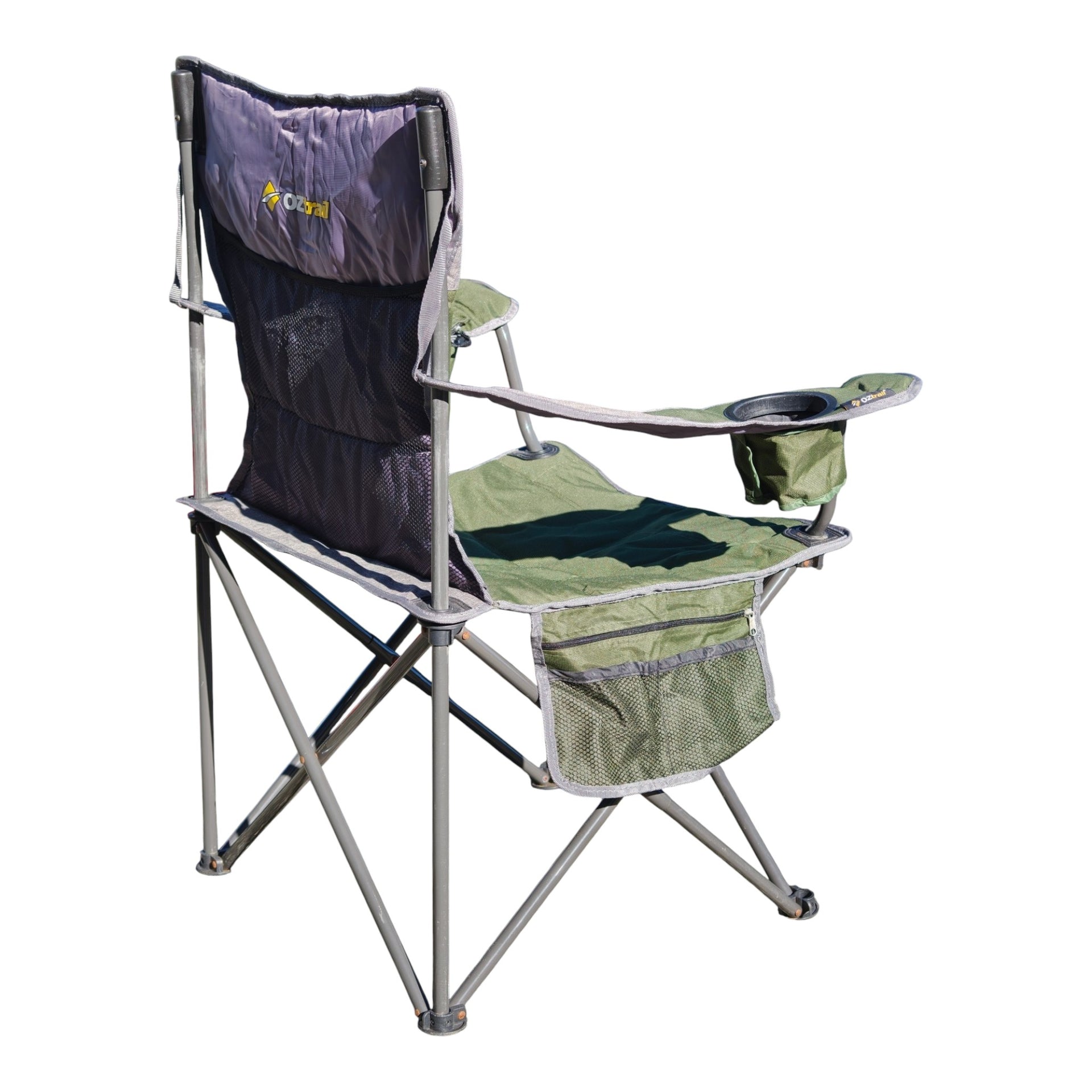 OZtrail Folding Camping Chair – Cup Holder & Storage Pocket
