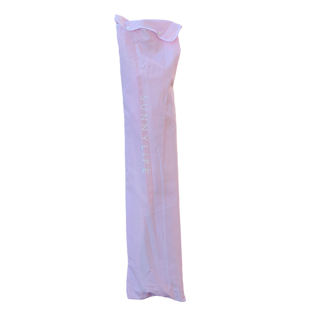 Sunnylife Beach Umbrella – Pastel Stripe w/ Wooden Pole & Ground Anchor