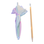 Sunnylife Beach Umbrella – Pastel Stripe w/ Wooden Pole & Ground Anchor