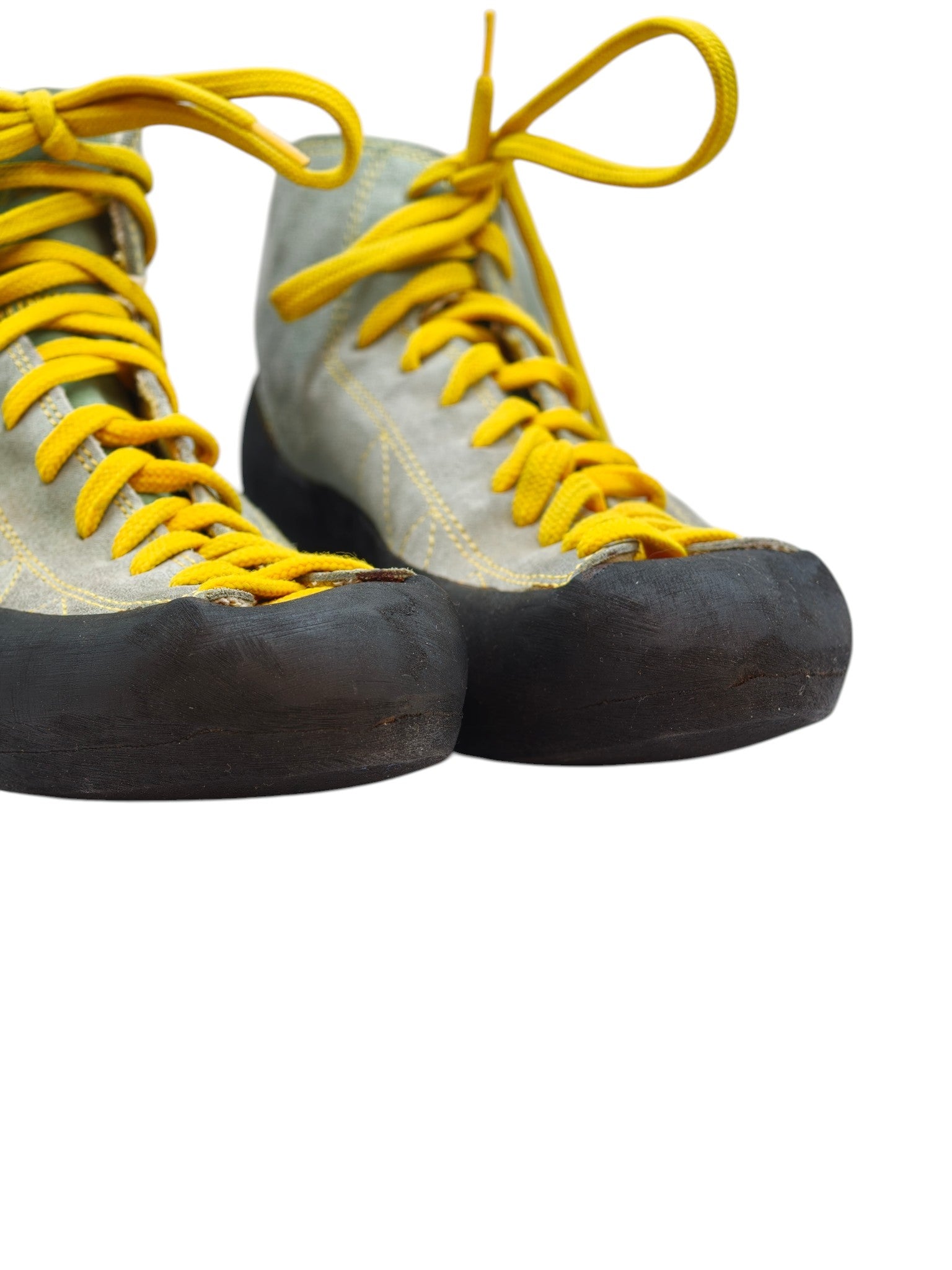 Asolo Climbing Shoes – Mid-Top Lace-Up – Supportive Fit (Yellow/Grey) – UK 6.5 / EU 40