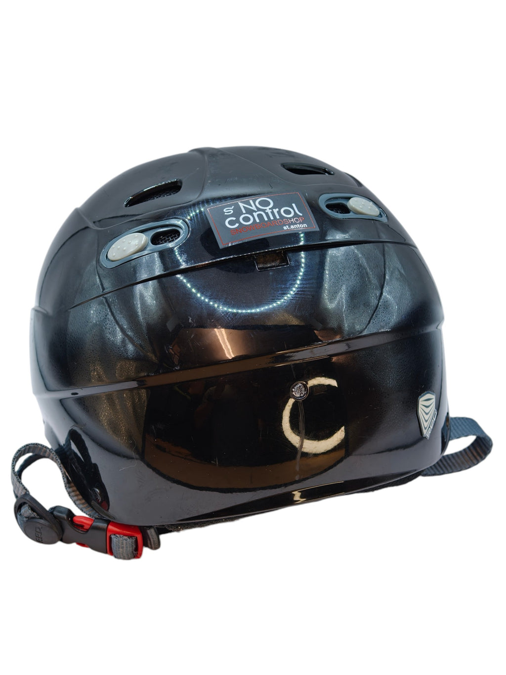 RED Skycap Snow Helmet Black - Medium (58cm)