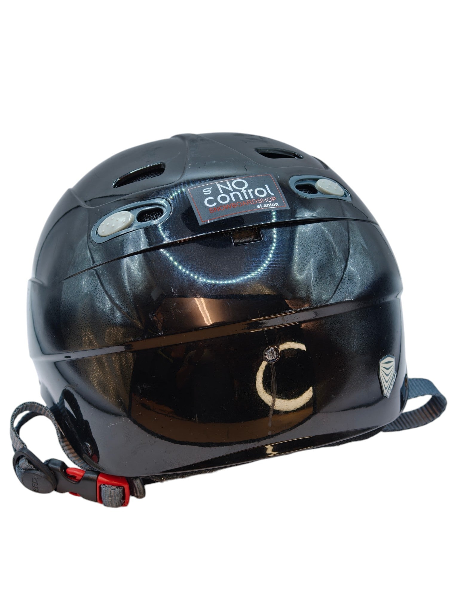 RED Skycap Snow Helmet Black - Medium (58cm)
