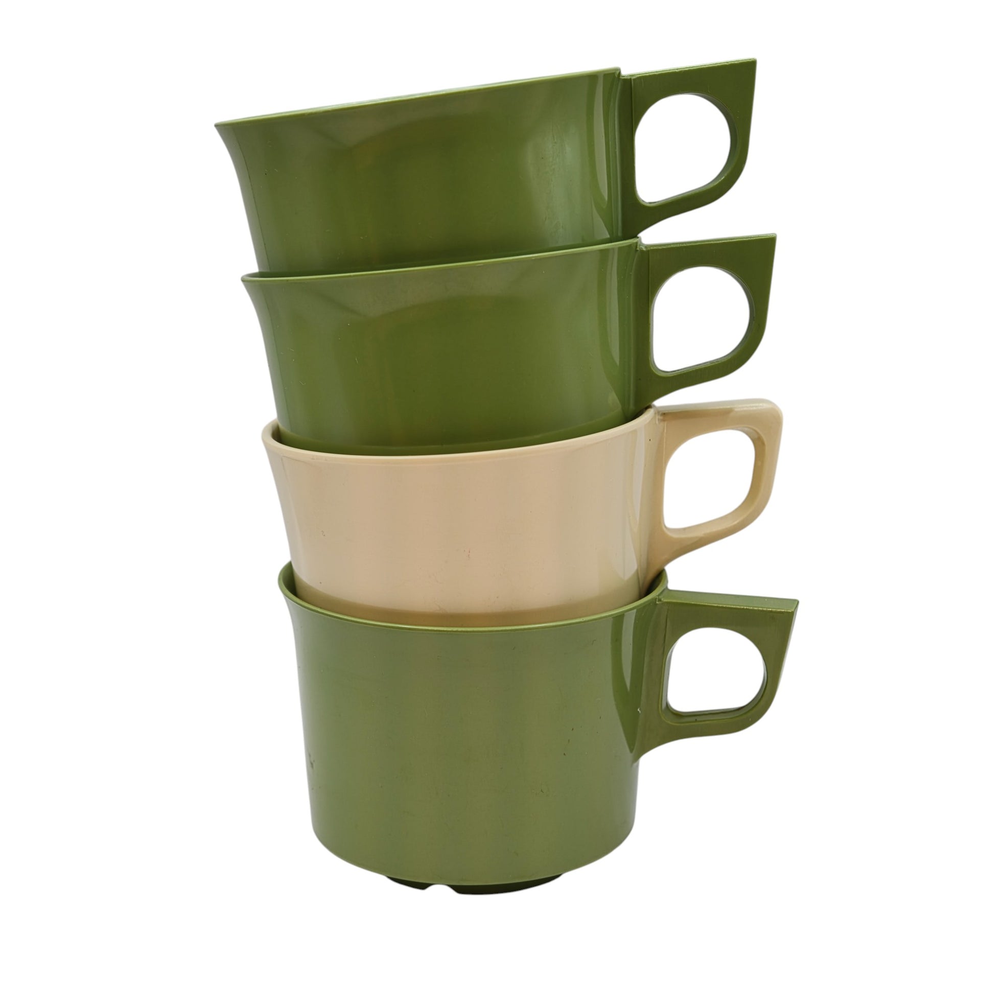 Vintage Dura Cup Camping Mugs – Set of 4