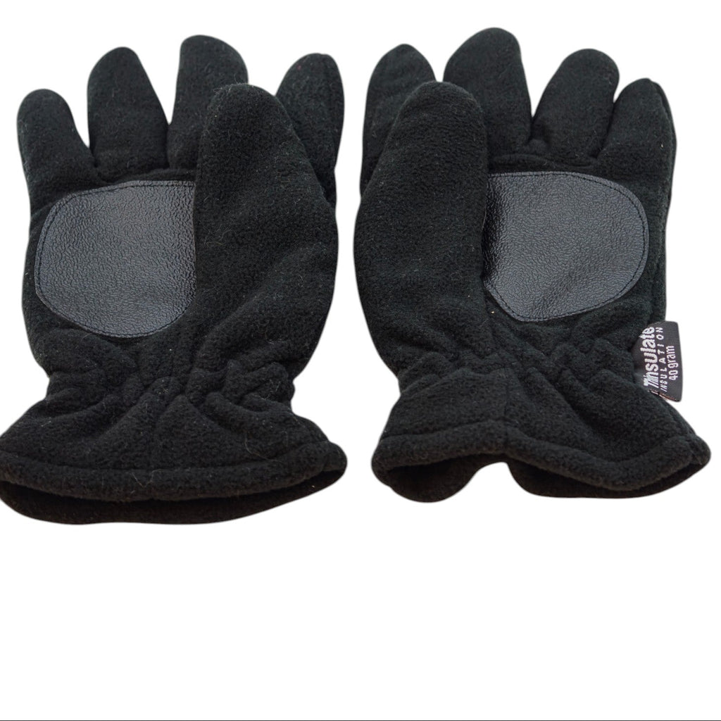 Black Fleece Winter Gloves – Adult Size M – Warm Outdoor Gloves