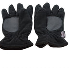 Black Fleece Winter Gloves – Adult Size M – Warm Outdoor Gloves