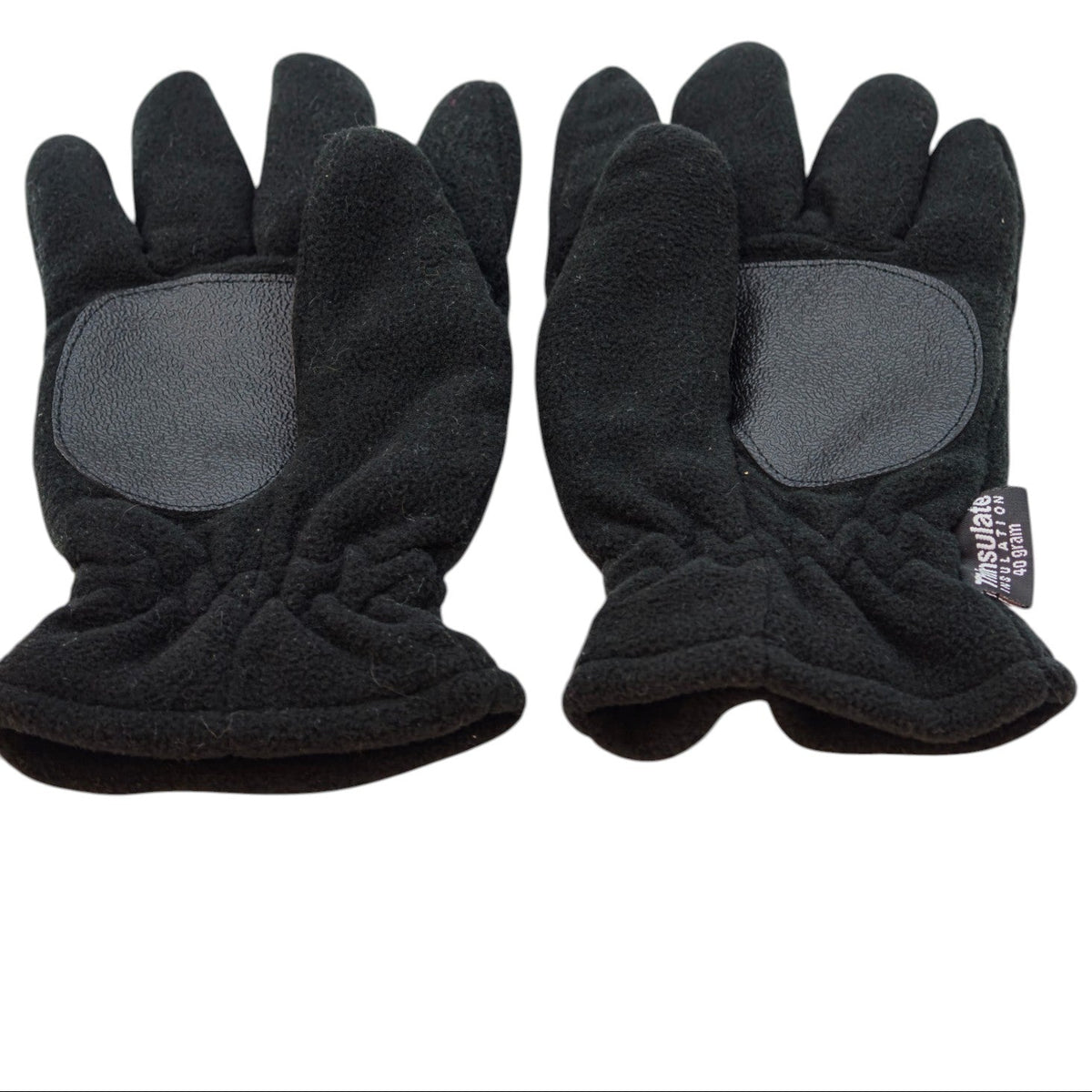 Black Fleece Winter Gloves – Adult Size M – Warm Outdoor Gloves