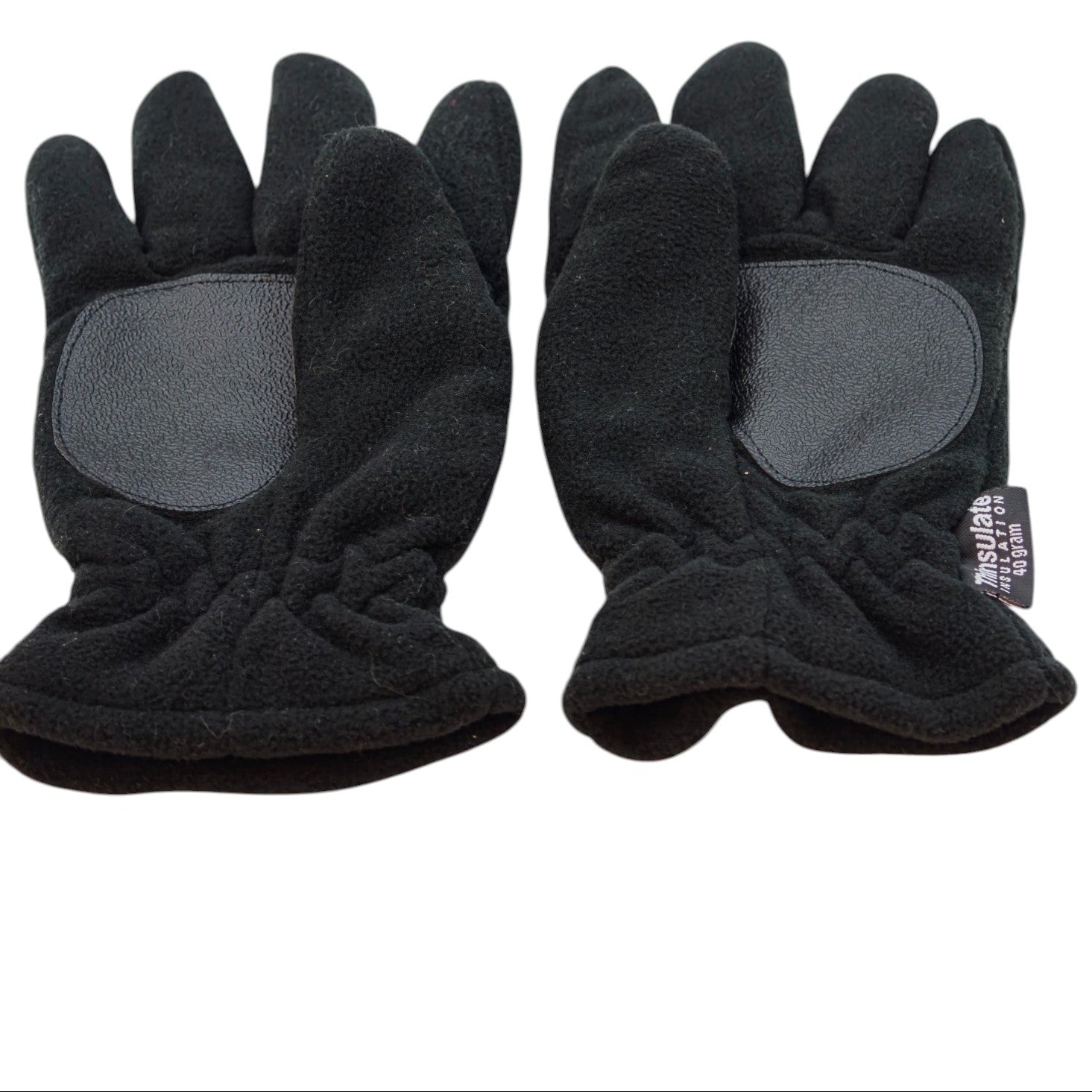 Black Fleece Winter Gloves – Adult Size M – Warm Outdoor Gloves