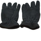 Black Fleece Winter Gloves – Adult Size M – Warm Outdoor Gloves