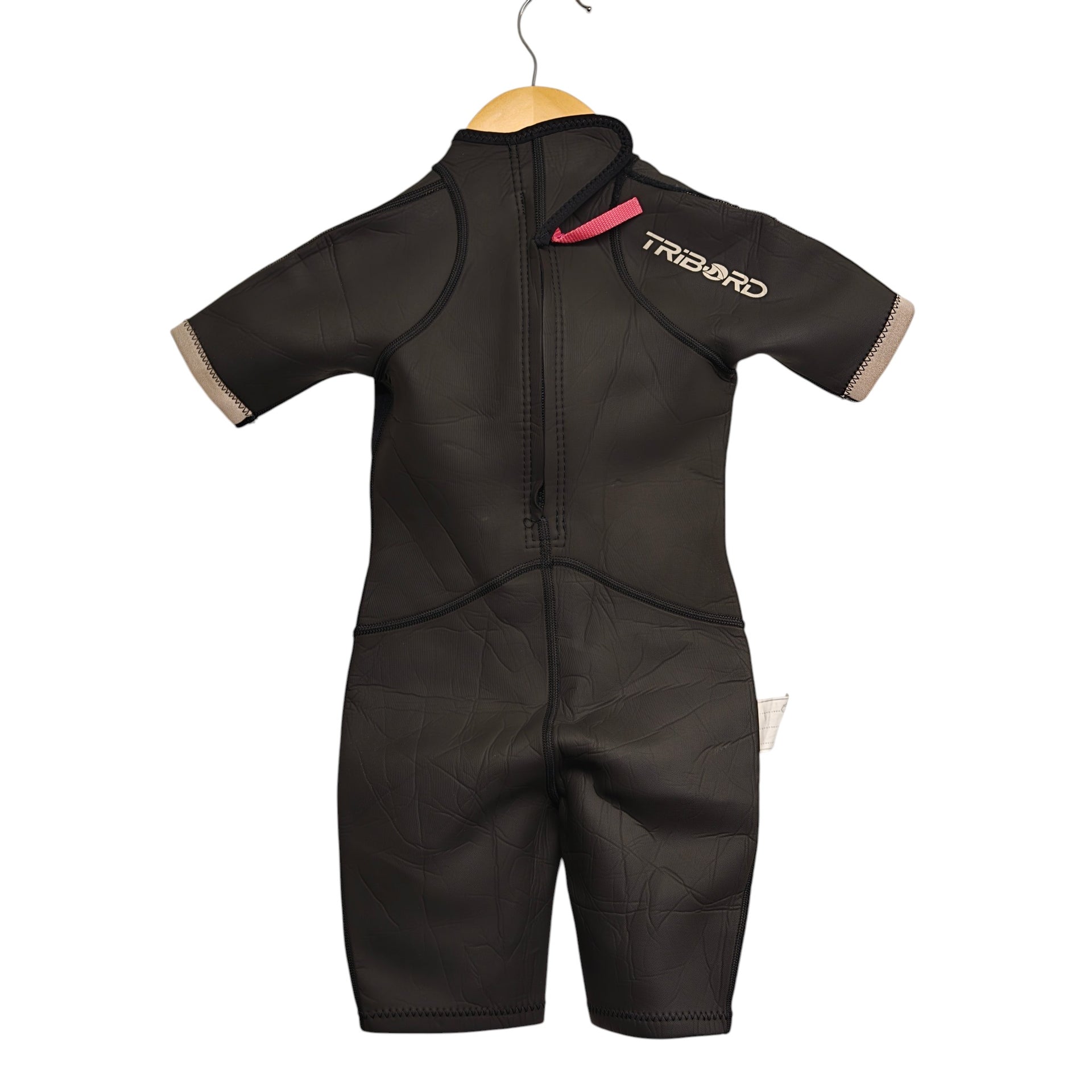 Tribord Kids Shorty Wetsuit Size 6 (114–121cm) – Black/Pink