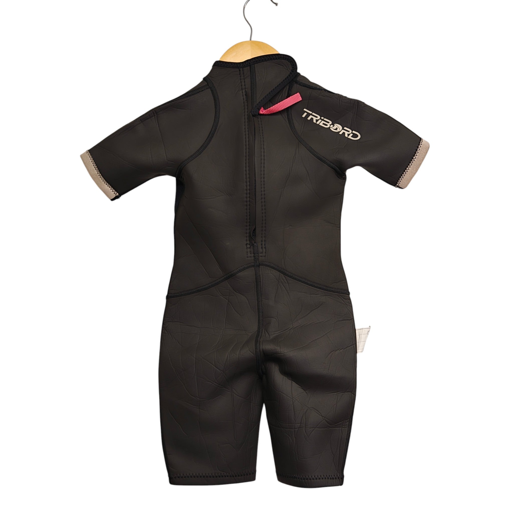 Tribord Kids Shorty Wetsuit Size 6 (114–121cm) – Black/Pink