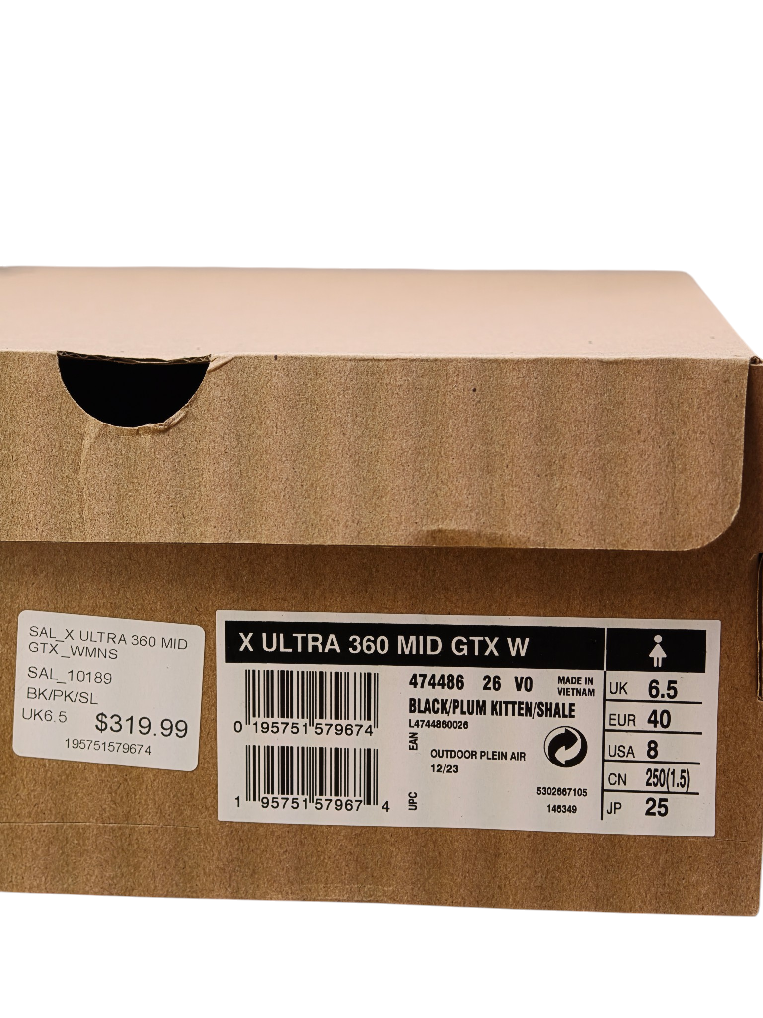 Salomon X Ultra 360 Mid GORE-TEX Women's Hiking Boots – Brand New – US 8 / EU 40