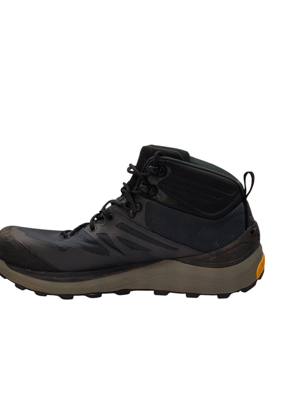 Topo Athletic Trailventure 2 WP men's hiking boot in Charcoal/Orange – side profile