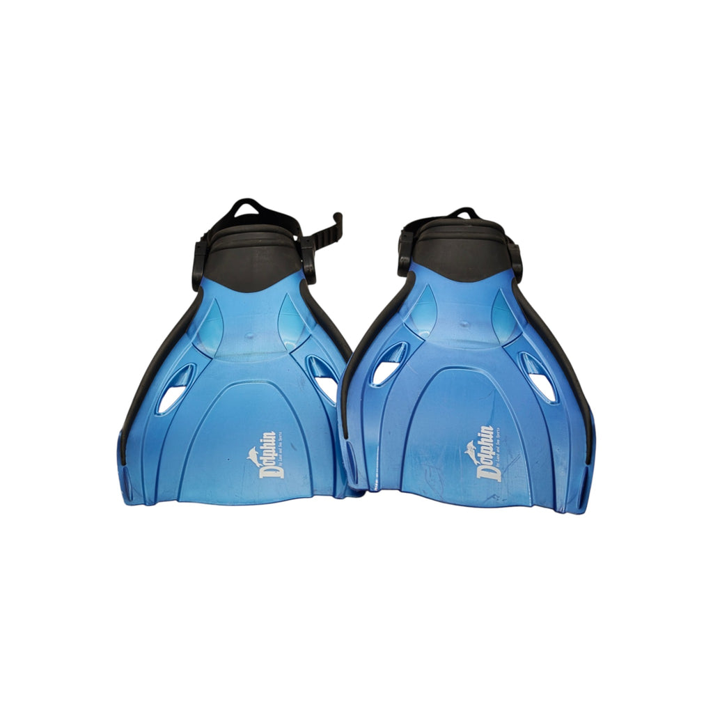Land & Sea Sports Dolphin Snorkelling Fins - S/M - Blue - actual item photo 2