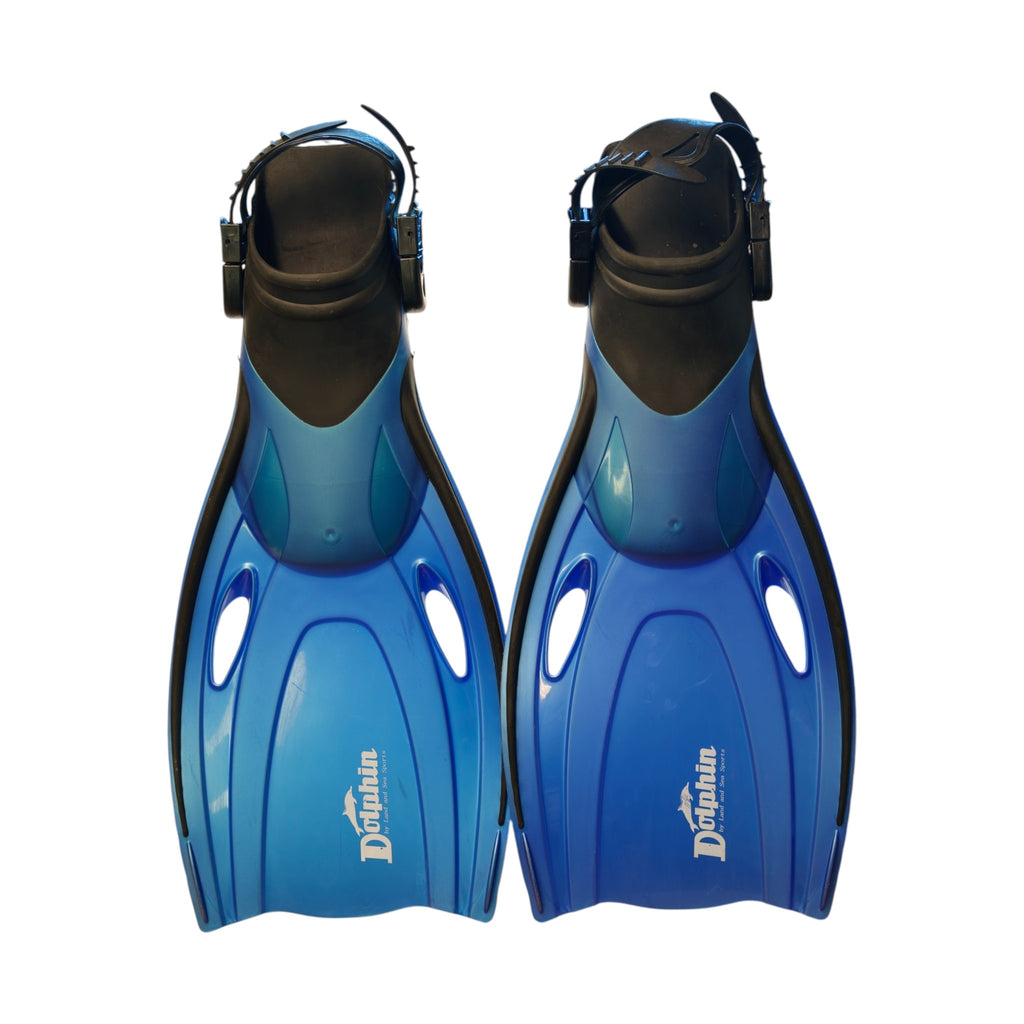 Land & Sea Sports Dolphin Snorkelling Fins - S/M - Blue - actual item photo 1