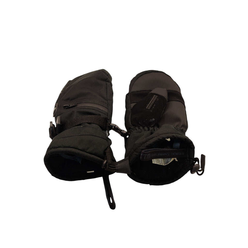 XTM Kids’ Ski & Snow Mittens – Medium / Approx. Age 8–10 – Black