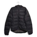 Macpac Halo black hooded down jacket front view