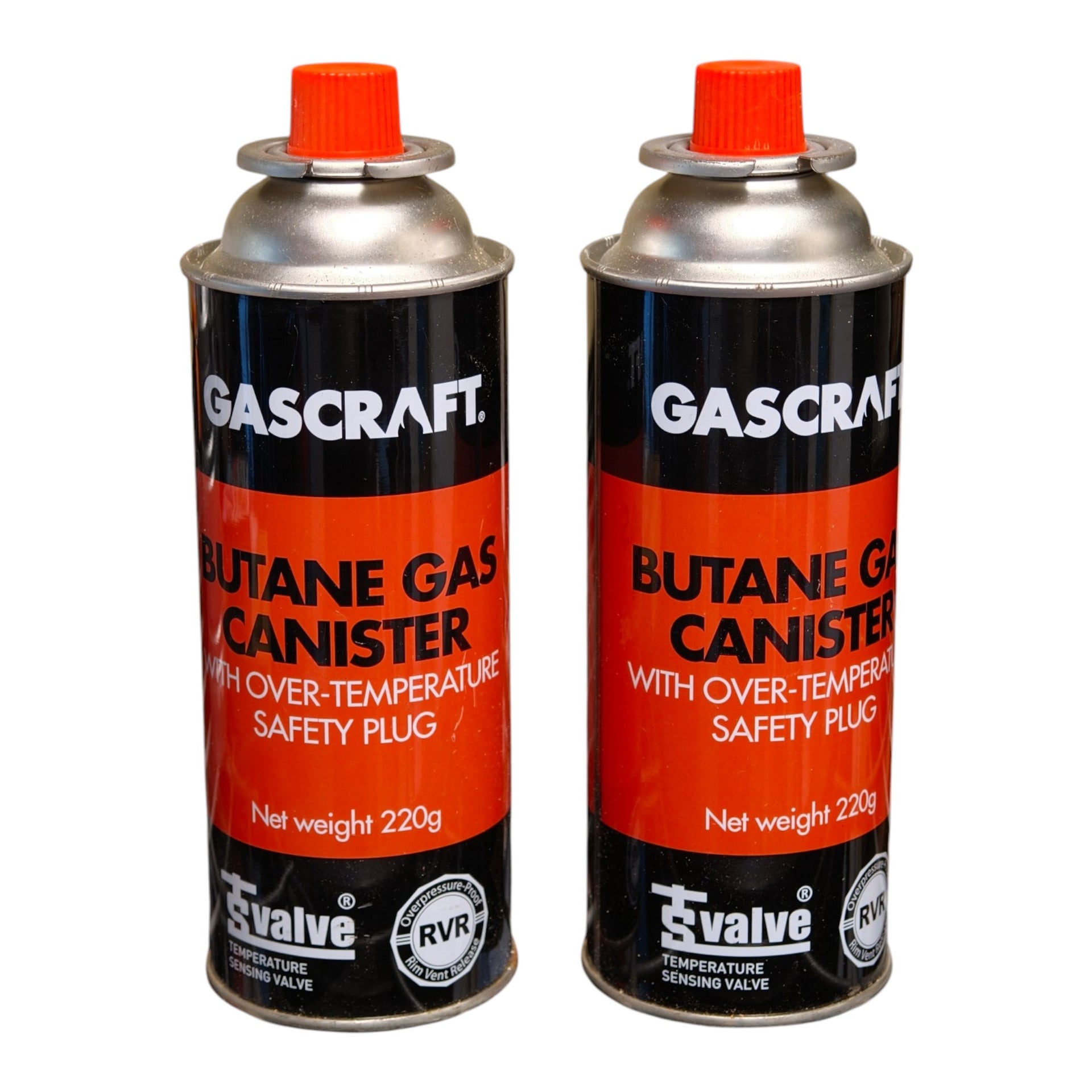 Gascraft 220g Butane Gas Canisters – 2 Pack - product hero
