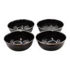Black Enamel Camping Bowls – Set of 4 - product hero