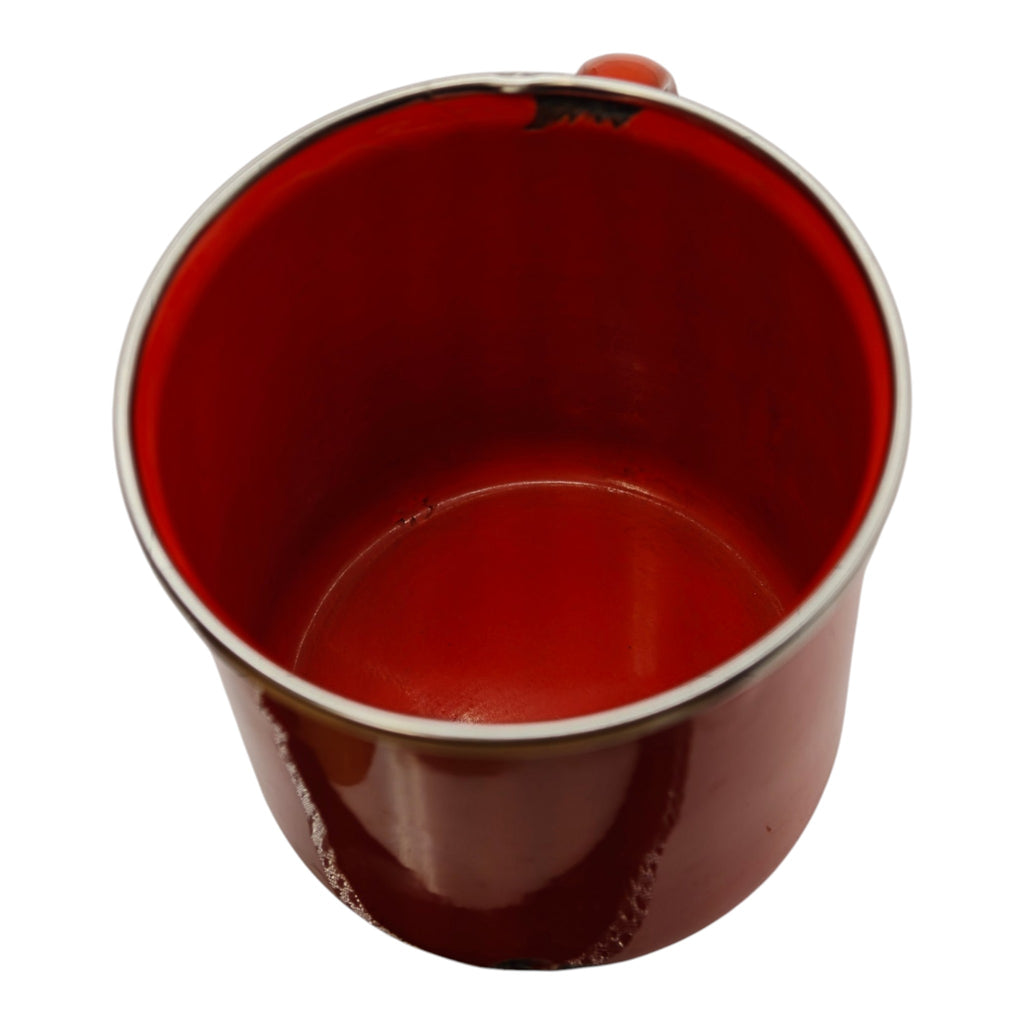 Happy Camper Red Enamel Camping Mug - product detail