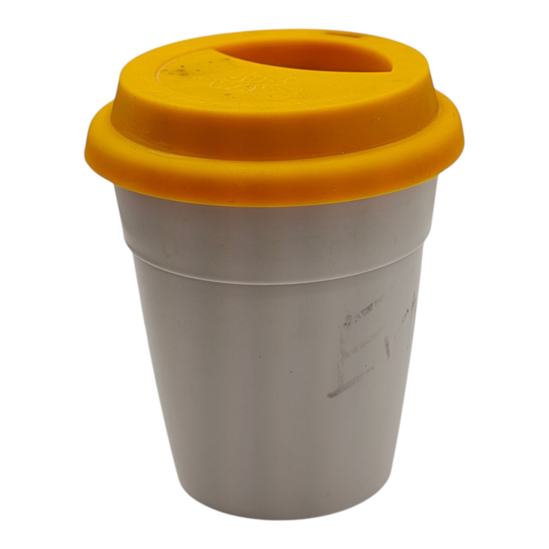 Reusable Travel Cup with Yellow Lid - product hero