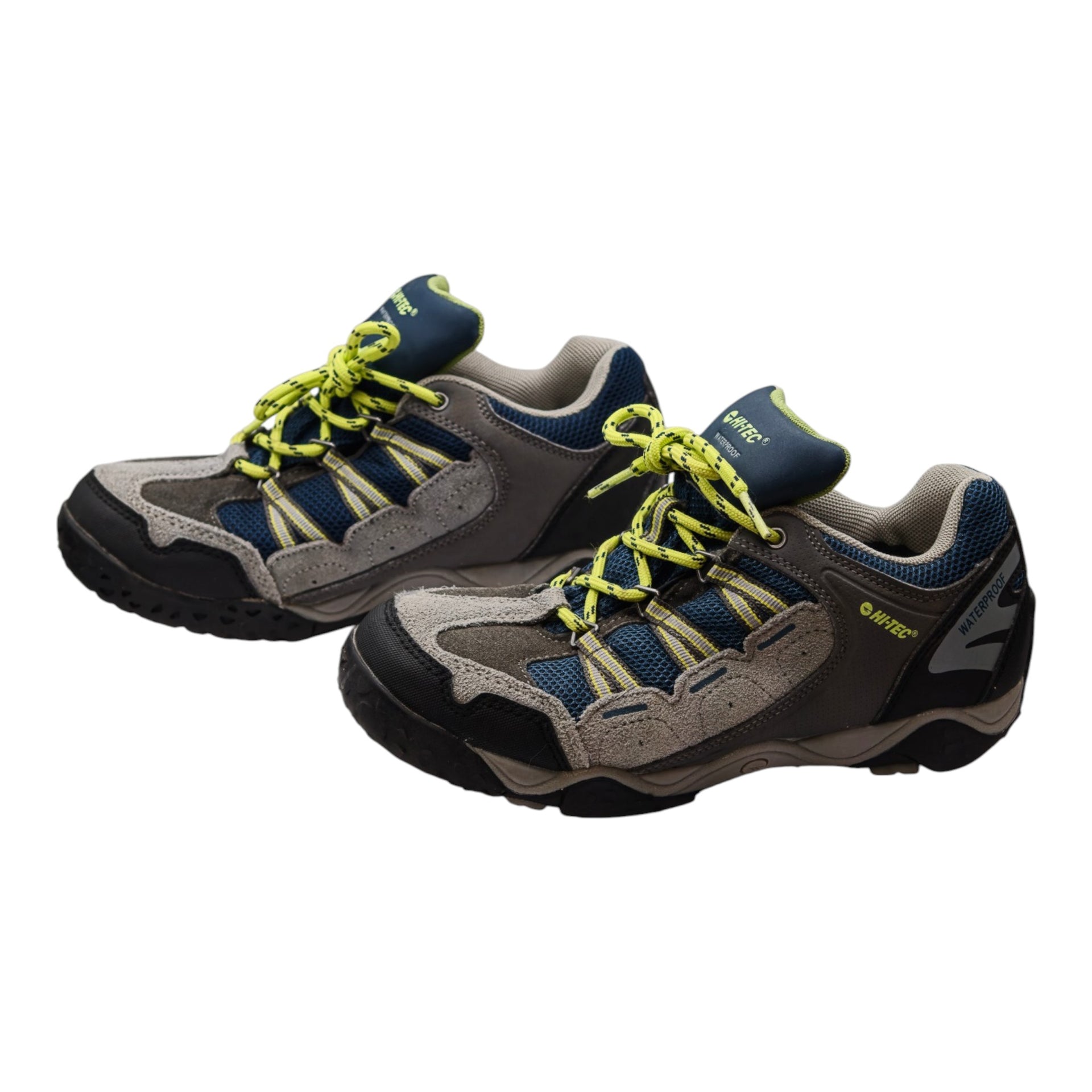 Side angle view of Hi-Tec Forza Low WP JR waterproof kids hiking shoes