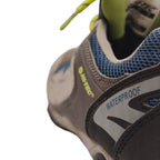 Close-up of sole tread showing grip pattern and wear