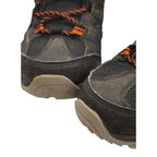 Close-up of worn and dirty toe of the Hi-Tec hiking shoe