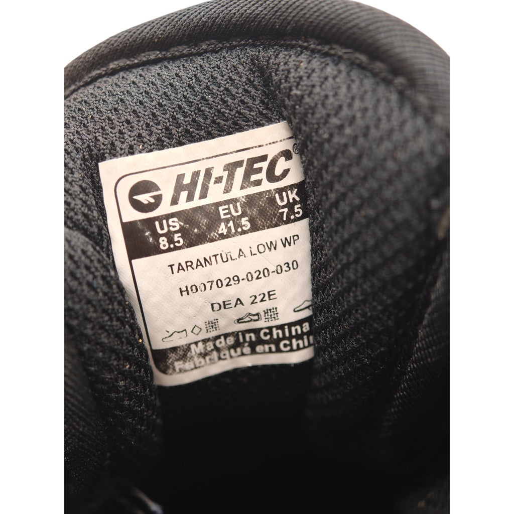 Shoe size and model label inside the Hi-Tec hiking shoe