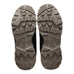 Sole tread view of Hi-Tec hiking shoes showing wear
